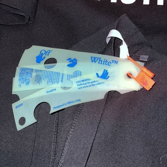 NWT OFF-WHITE SOLID COLOR NON FICTION T-SHIRT Black Small - Host Pick❣️ - Picture 10 of 13